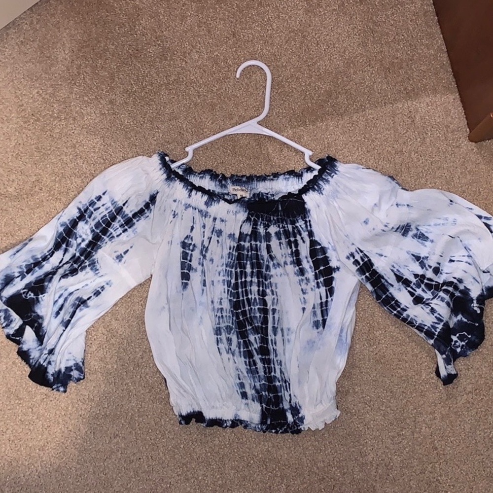 Cropped Tie-Dye Off-Shoulder Top
